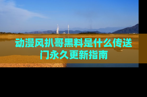 动漫风扒哥黑料是什么传送门永久更新指南
