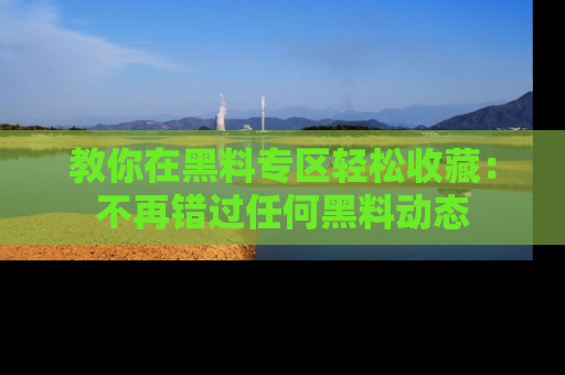 教你在黑料专区轻松收藏：不再错过任何黑料动态