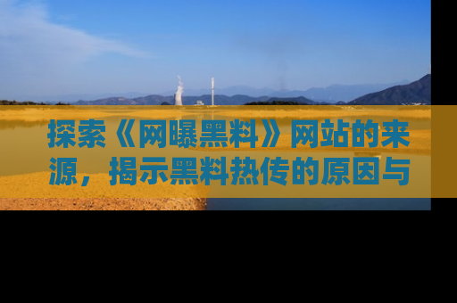 探索《网曝黑料》网站的来源,揭示黑料热传的原因与影响