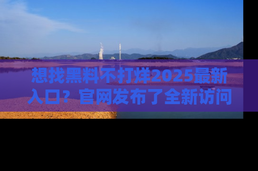 想找黑料不打烊2025最新入口?官网发布了全新访问指南!