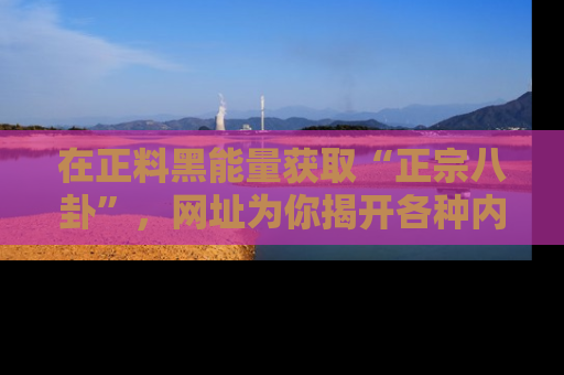 在正料黑能量获取“正宗八卦”,网址为你揭开各种内幕故事!